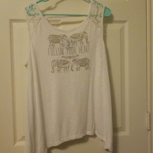 Elephant print tank top